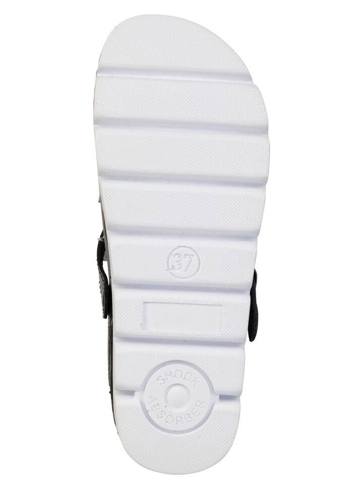 Sommerliche Damen-Clogs, aus Leder SCHWARZ