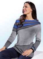 Pullover in diagonalem Color-Blocking 
