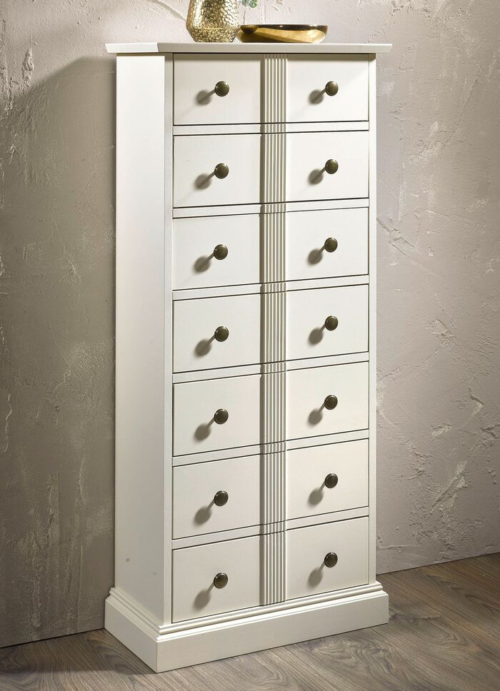 Teilmassive Kommodenserie mit Echtholzfurnier 