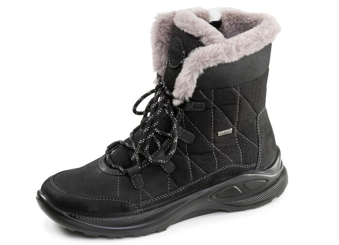 Gef&uuml;tterte Damen-Boots, Winterschuhe, Weite H, mit Reissverschluss 