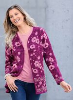 Strickjacke mit Herzausschnitt 