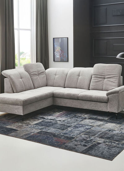 Moderne Polsterecke mit Bettfunktion und Bettkasten 