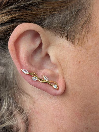 Ohrhaken mit synth. Zirkonia 