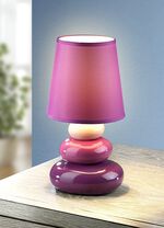Tischlampe mit lackiertem Fuss LILA