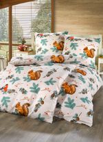 Biber Bettw&auml;sche-Garnitur aus 100% Baumwolle 