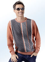 Rundhalspullover in 2 Farben TERRAKOTTA MELIERT