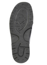 Bequeme Herren-Pantoletten, Weite K, mit Klettverschluss SCHWARZ