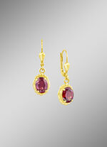 Wunderschöne Ohrringe mit Granat-Steine