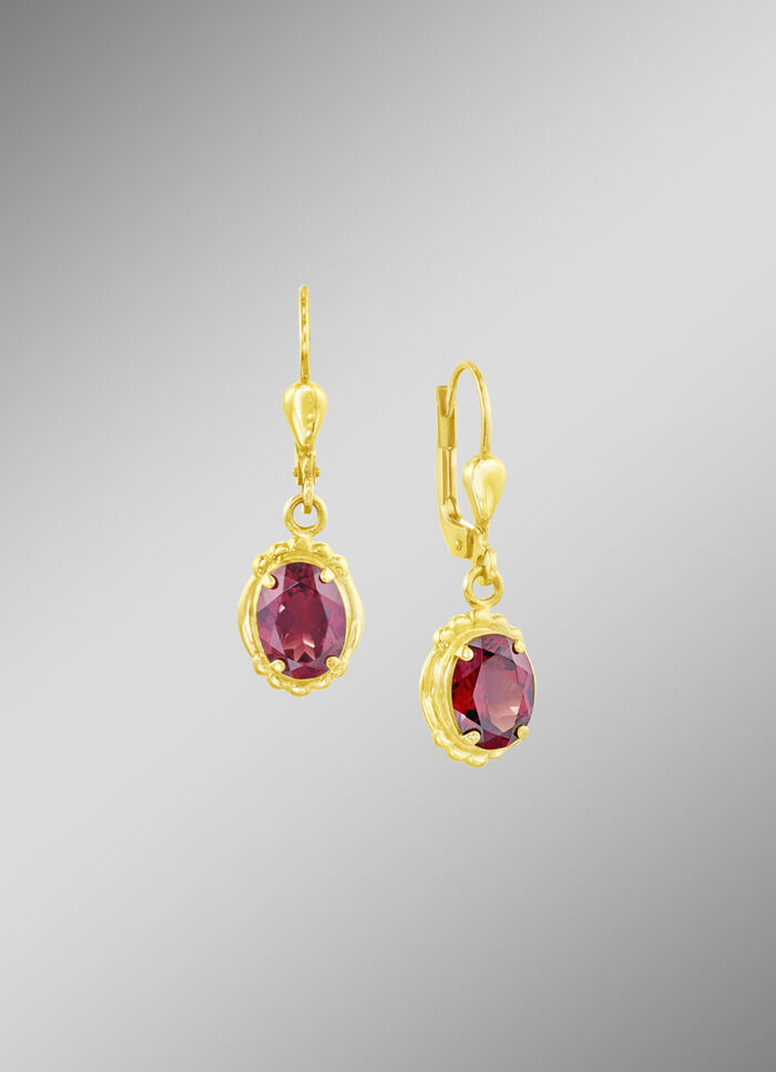 Wunderschöne Ohrringe mit Granat-Steine