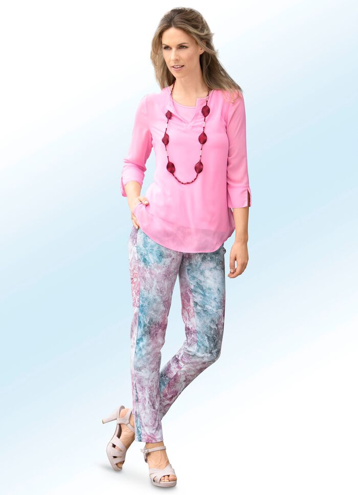 Hose in trendiger Batik-Optik 