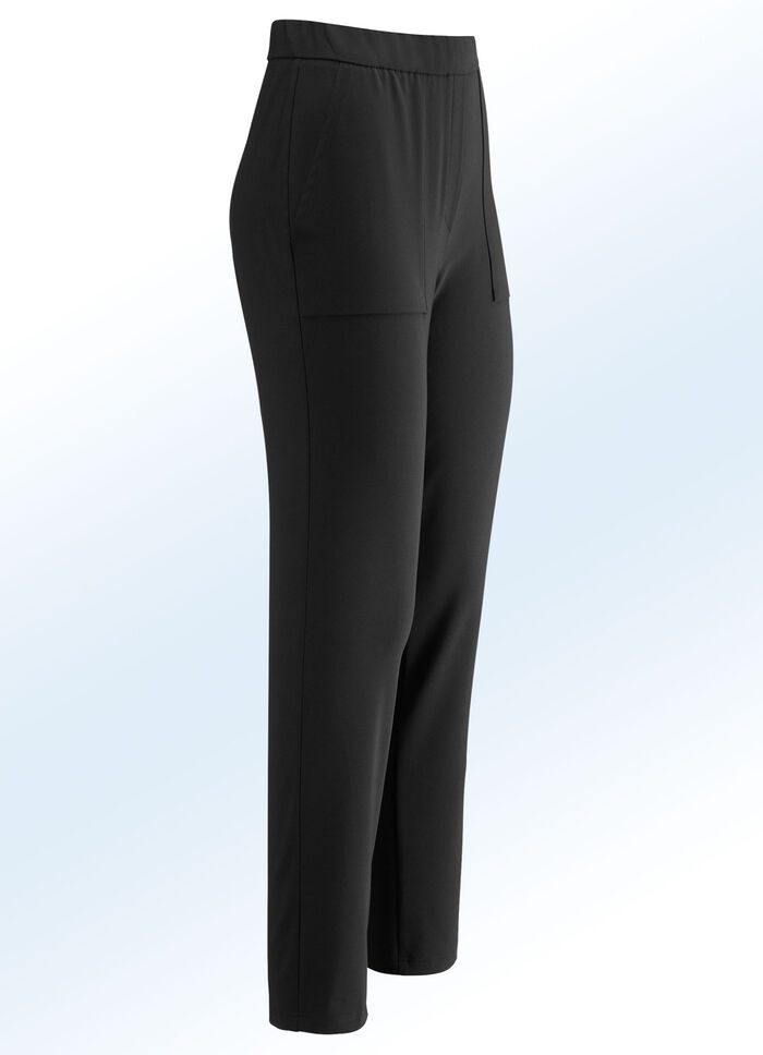 Sportive Hose in aktueller Kn&ouml;chell&auml;nge SCHWARZ