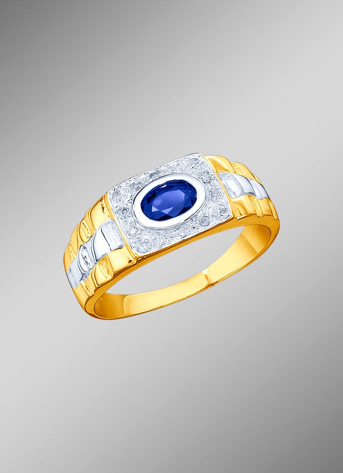 Massiver Partnerring in Bicolor aus Gold 