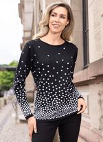 Pullover mit grafischem Dessin im Verlauf 