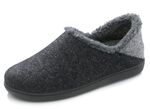 Wollfilz-Hausschuh mit herausnehmbarem Fussbett GRAU