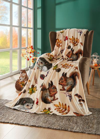 Kuschelige Wohndecke aus Microfaser-Flanell 