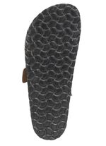 GINO GALANTE, klassische Herren-Pantoletten, Weite H, aus Leder TABAKBRAUN