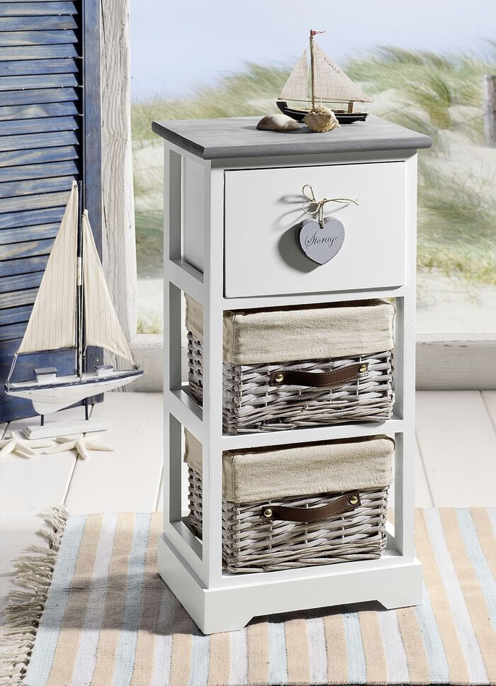 Kommode aus massivem Holz ANTIK-CREME