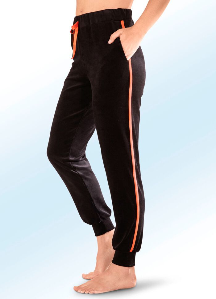 Hose mit bequemem Dehnbund in 2 Farben SCHWARZ