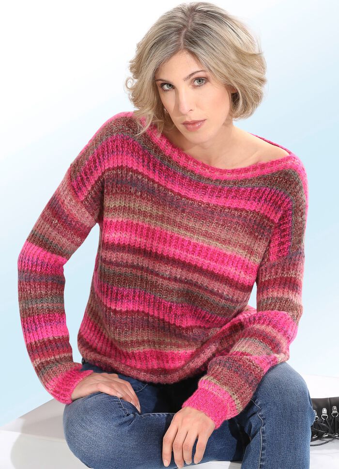 Pullover mit Streifendessin 