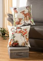 Kissenbezug mit bezaubernden Winterszenen 