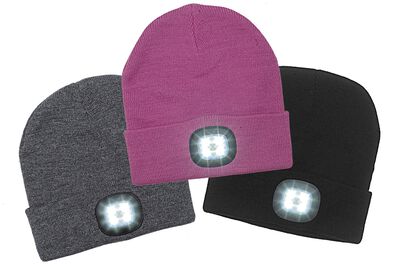 Modische M&uuml;tze mit integrierter, herausnehmbarer LED-Lampe 