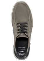 Schnürschuhe mit Kontrast-Besätzen TAUPE-SCHWARZ