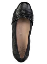 ELENA EDEN, elegante Damen-Ballerinas, Weite G, mit herausnehmbarem Fussbett SCHWARZ
