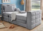 Boxspringbett mit elektrisch versenkbarer TV-Halterung 