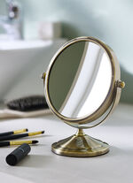 Kosmetik-Spiegel mit stabilem Metallgehäuse GOLD