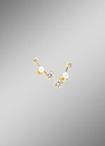 Tolle Ohrstecker mit Süsswasser-Zuchtperlen und Zirkonia 