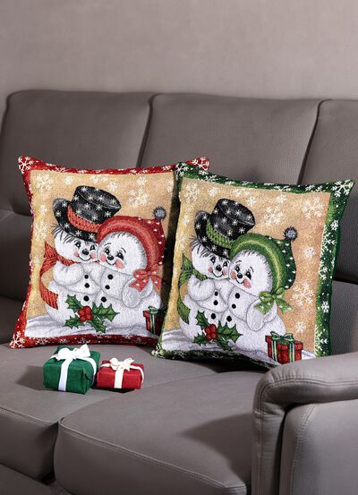 Kissenh&uuml;llen 2-er Set mit  Reissverschluss 