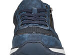 Rieker, bequeme Herren-Sneaker, Weite H, mit herausnehmbarem Fussbett BLAU-BRAUN