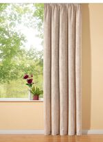 Edel gl&auml;nzender &Uuml;bervorhang mit Universalschienenband BEIGE