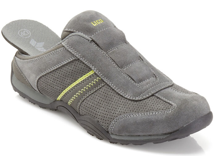 Sabot mit herausnehmbarer Decksohle GRAU-LIMETTE