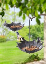 Vogelfutterstelle im 2er-Set GRAU-WEISS