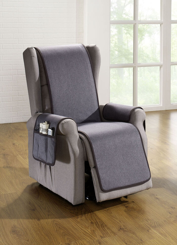 Wende-Schoner mit Bandeinfassung GRAU