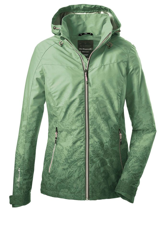 Modische Damen-Softshell-Jacke mit abnehmbarer Kapuze PISTAZIE