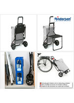 Andersen Einkaufsroller mit Sitzmöglichkeit SCHWARZ