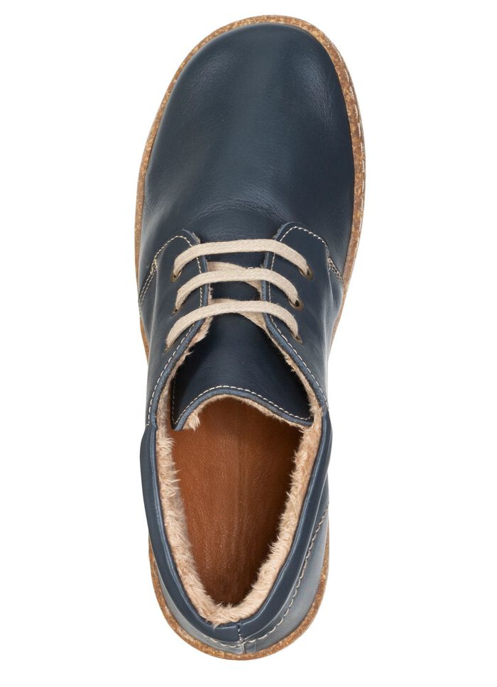 ELENA EDEN, gef&uuml;tterte Damen-Boots, Weite G, mit herausnehmbarem Fussbett BLAU