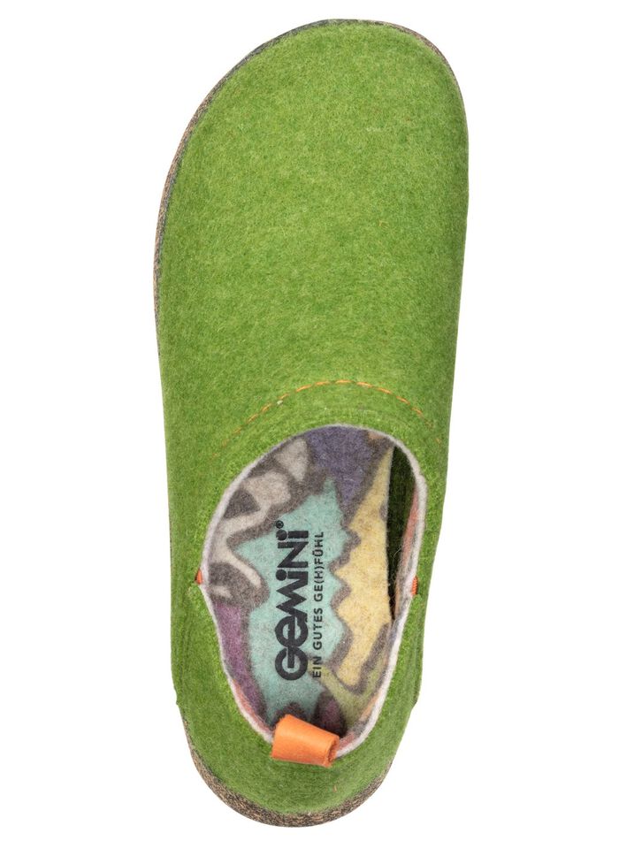 Gemini, komfortable Damen-Hausschuhe, Weite G, mit herausnehmbarem Fussbett GR&Uuml;N
