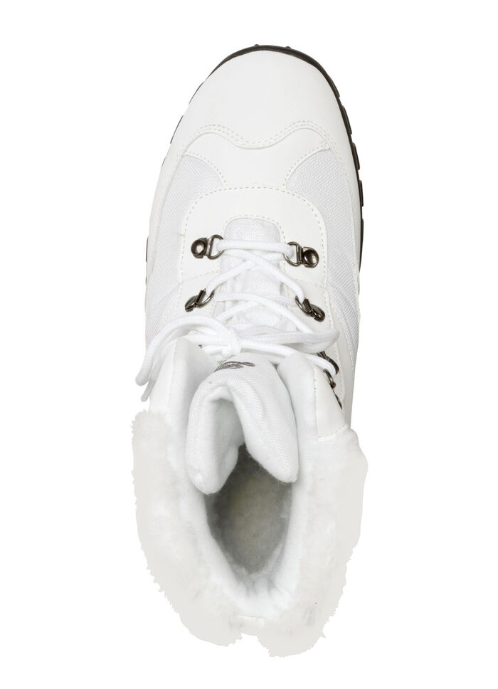 Schnür-Stiefelette mit Klimamembrane WEISS