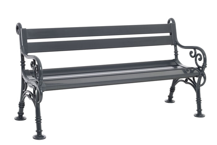 Gartenbank aus Voll-Kunststoff GRAFIT