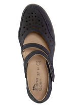 ELENA EDEN, bequeme Damen-Pumps, Weite H, mit herausnehmbarem Fussbett DUNKELBLAU