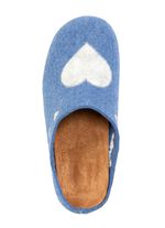 Laurina, klassische Damen-Hausschuhe, mit herausnehmbarem Fussbett KORNBLAU