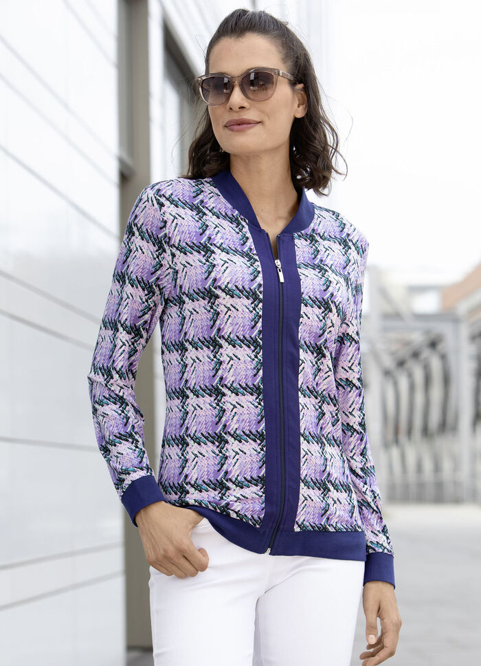 Blusenjacke mit Rippenstrick 