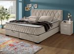 Boxspringbett mit Wendematratze und Bettkasten SAND
