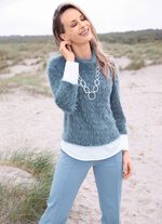 Pullover in 2-in-1-Optik DENIM-RAUCHBLAU-SCHWARZ-WEISS