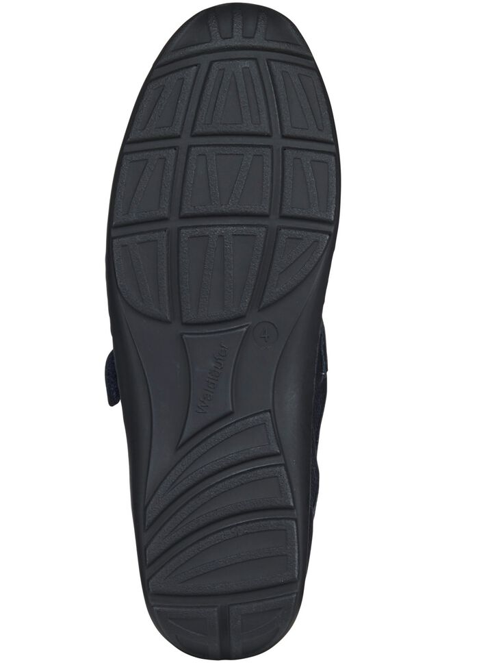 Waldl&auml;ufer, bequeme Damen-Slipper, Weite H, mit herausnehmbarem Fussbett DUNKELBLAU