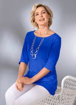 Shirt mit Rundhalsausschnitt in 3 Farben ROYALBLAU