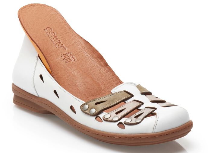 Gemini Ballerina mit luftigen Durchbr&uuml;chen WEISS-BUNT